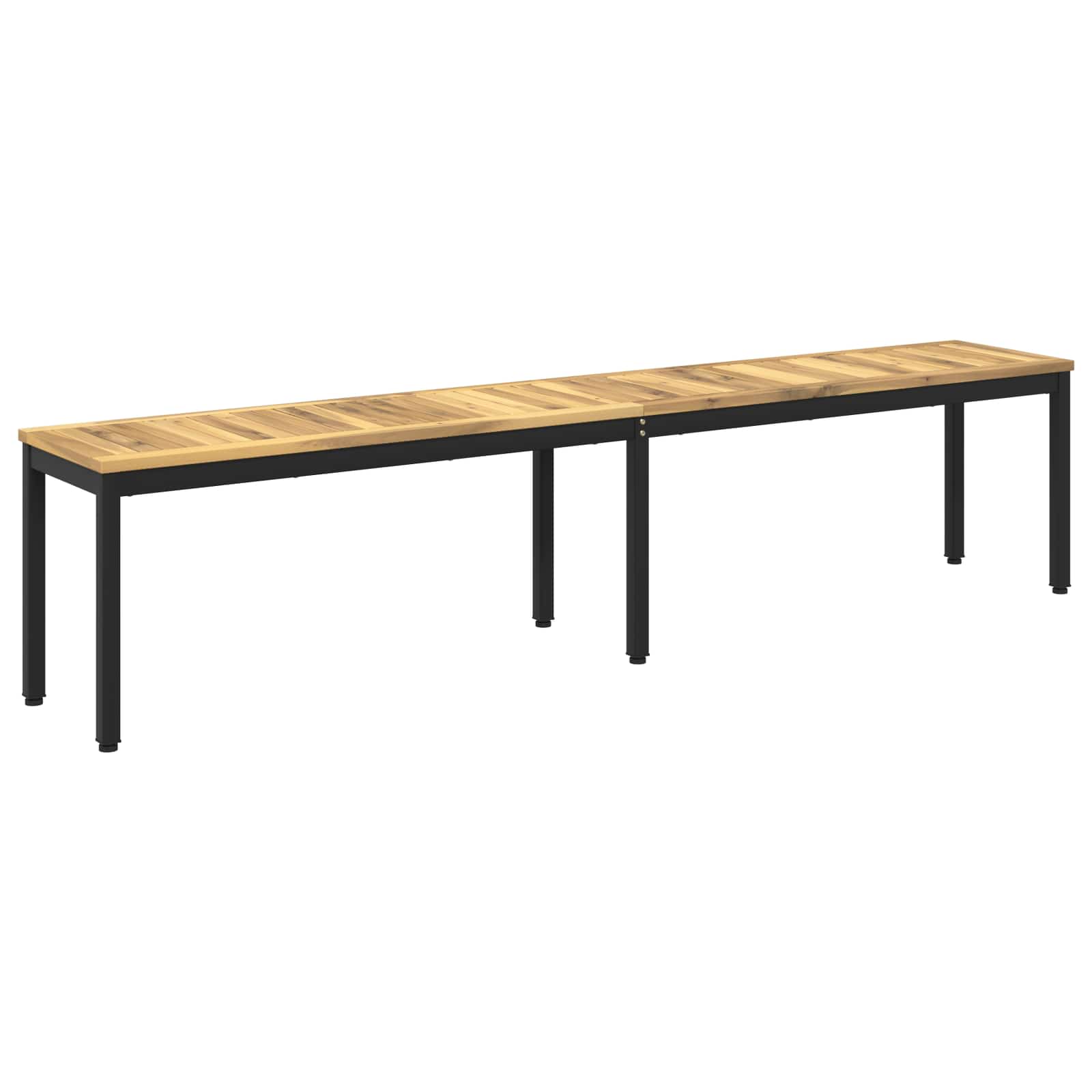 Gartenbank 201 X 35 X 45 Cm Massivholz Akazie Weiß Und Schwarz Vidaxl