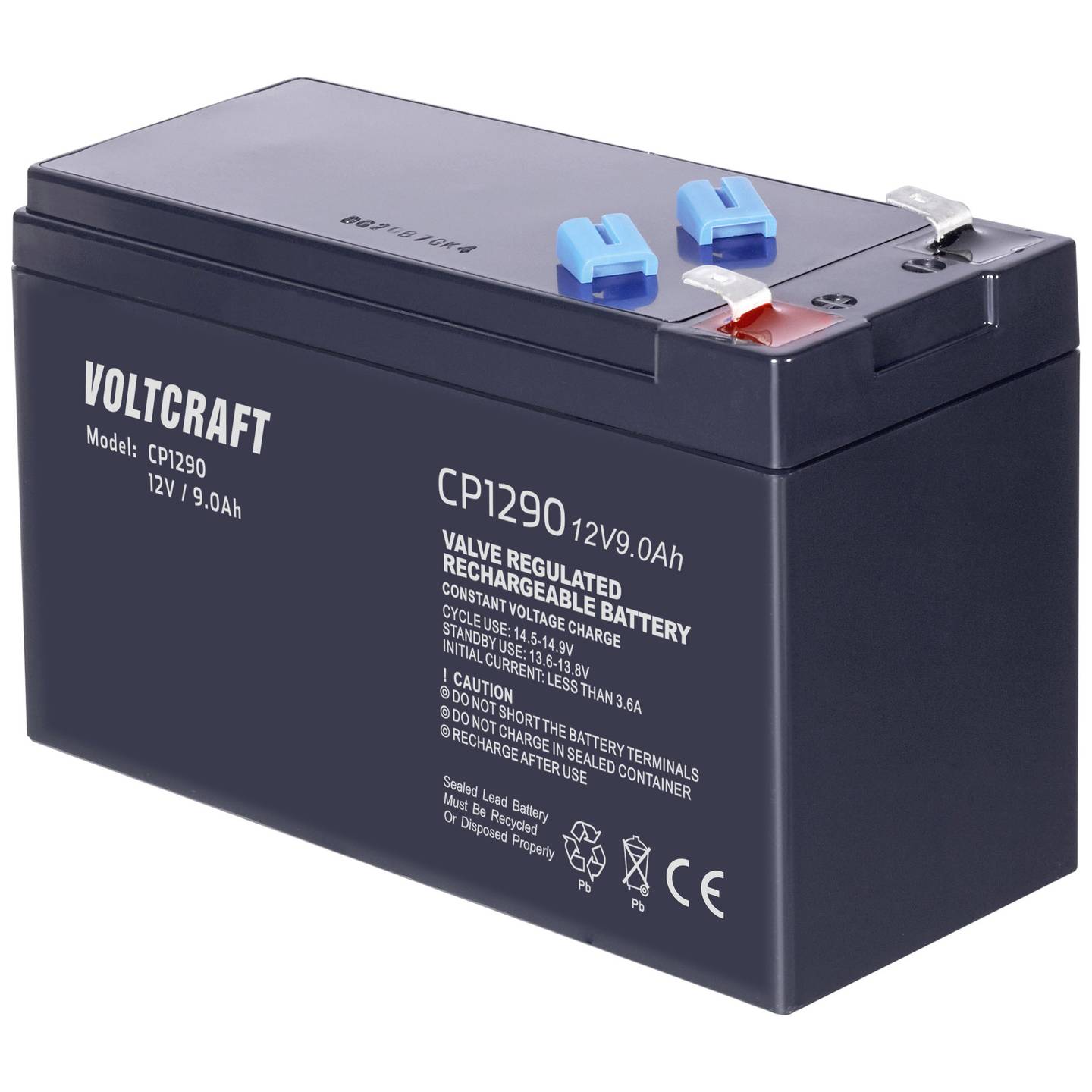 [gebraucht] B-ware Voltcraft Bleiakku Ce12v/9ah Agm 12v 9ah Wartungsfrei Flachstecker 6.35mm