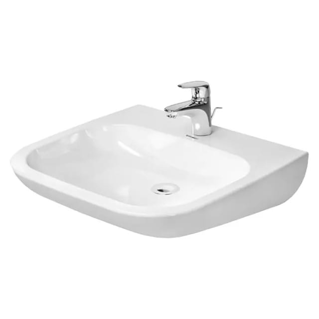 Duravit Waschtisch D-Code Vital Med 60x55,5cm, m HL u HLB, o Ü, BF, we