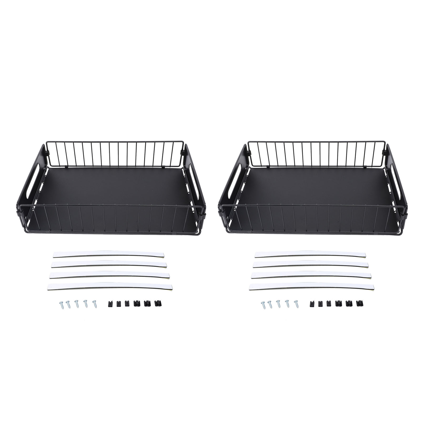 Ausziehbarer Metallschrank-organizer, Multifunktionales Und Flexibles Gewürzregal Für Kleine Küchen Unter Der Spüle, 2 Stück.