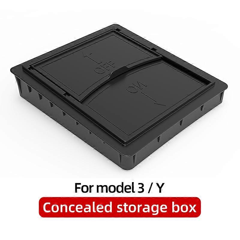 Organisateur De Console Centrale Yz Pour Tesla Model 3 Y, Boîte De Rangement Cachée Pour Accoudoir, Accessoire Auto Tesla.