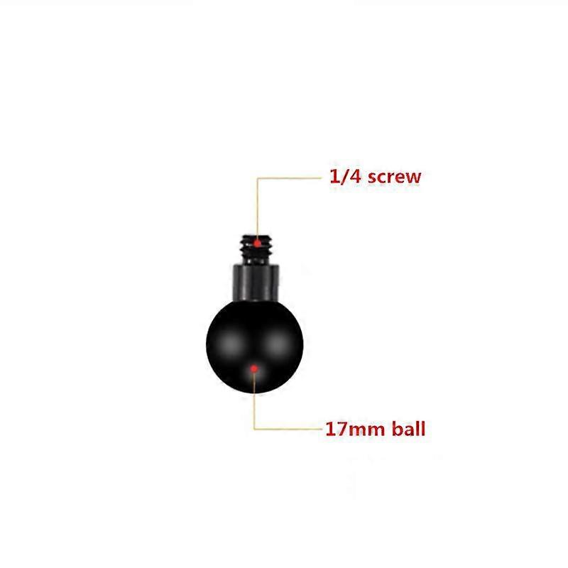 Adaptateur De Rotule 15 Mm/17 Mm Vers Vis 1/4" Pour Support De Téléphone Portable, Gps Et Gopro (compatible Avec Les Écrans De Voiture).