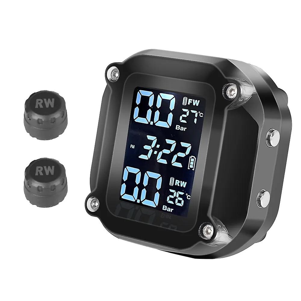 Moniteur De Pression Des Pneus De Moto Combiné M5 Avec Affichage Numérique Externe Et Détecteur De Pression Des Pneus Sans Fil Pour Moto