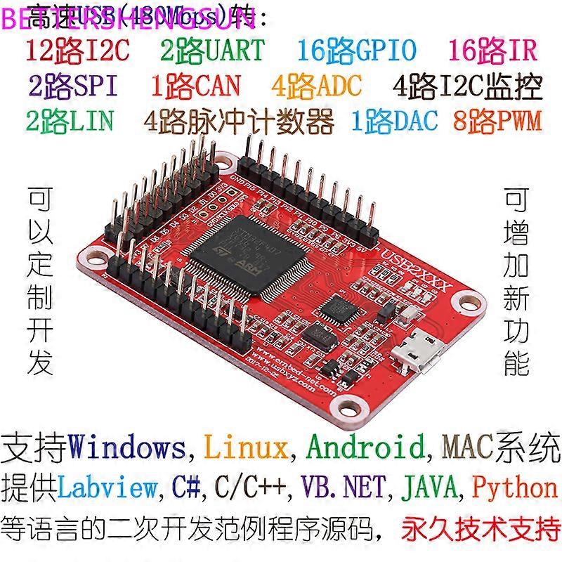 Analyseur De Surveillance De Bus I2c/iic Prenant En Charge Usb Vers Spi/i2c/can Trois-en-un Pwmadcgpio