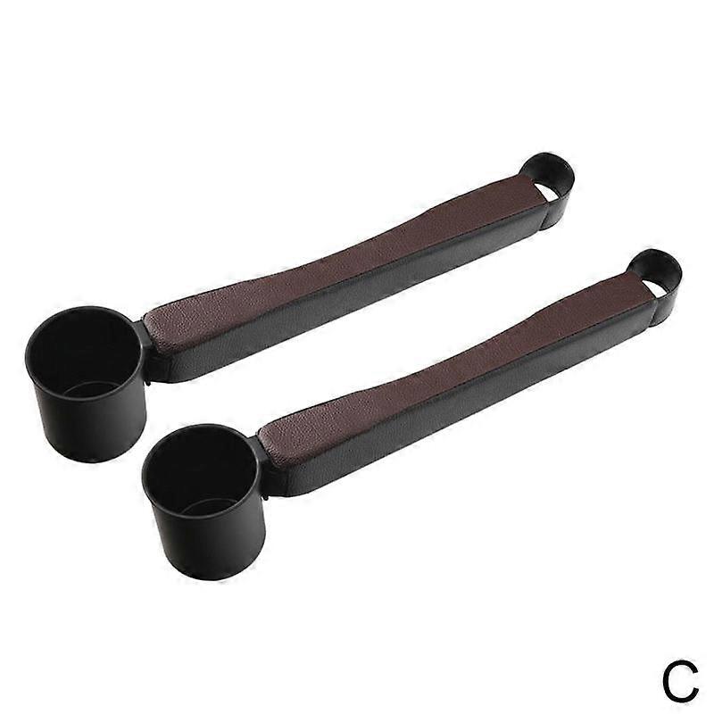 Lot De 2 Boîtes De Rangement Pour Siège Auto Avec Porte-gobelet Et Porte-médicaments, Compartiment Pour Portefeuille Et Téléphone (marron Et Noir)