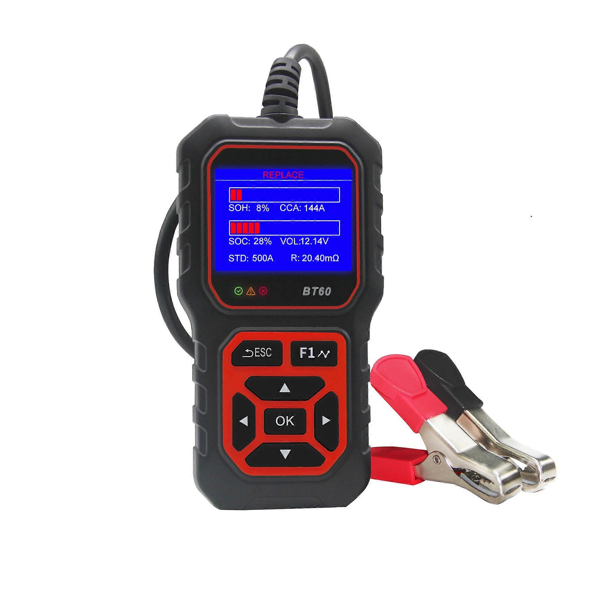 Testeur De Batterie Numérique Acclope Bt6012v Avec Écran Lcd Et Indicateur Led, Voltmètre Et Analyseur De Système De Charge D'Alternateur