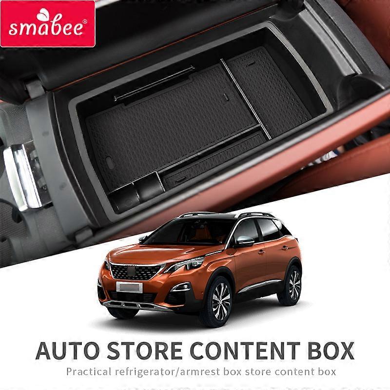 Boîte De Rangement Smabee Pour Accoudoir Citroën C5 Aircross 2017-2023 (modèles C5 Aircross Noir)