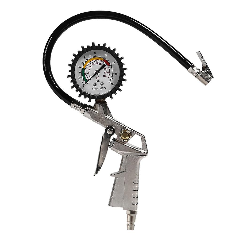 Manomètre De Pression Des Pneus À Aiguille Pour Voiture, Camion Et Moto, Pompe À Pneus Avec Valve De Dégonflage Rapide.