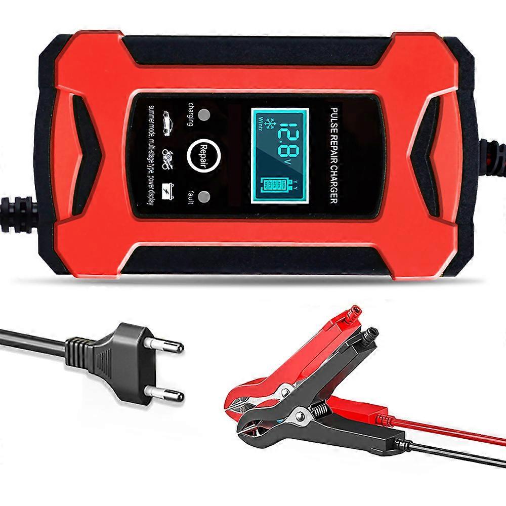Chargeur De Batterie 12 V 6 A Pour Voiture, Moto Et Camion, Charge Rapide Intelligente Par Impulsions, Arrêt Automatique Complet, Double Mode, Plomb-acide.