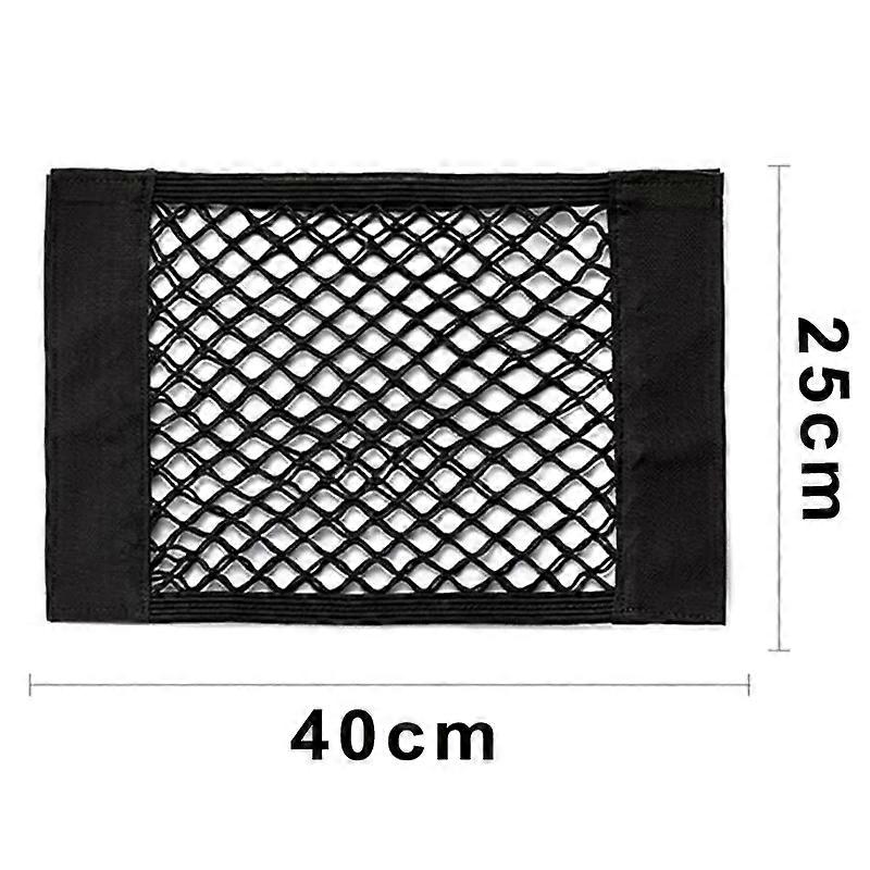 Filet De Rangement Pour Coffre De Voiture, Avec Cordon Élastique Et Fermeture Auto-agrippante, Accessoire Universel Pour Voiture, Boîte De Rangement Intérieure (40 X 25 Cm)
