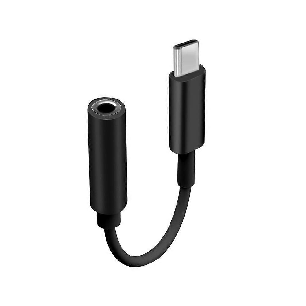 Adaptateur Audio Auxiliaire Usb-c Vers Prise Casque 3,5 Mm Pour Huawei P20 P30 Pro Xiaomi (usb Type C Mâle Vers Prise Jack 3,5 Mm Femelle) - Noir
