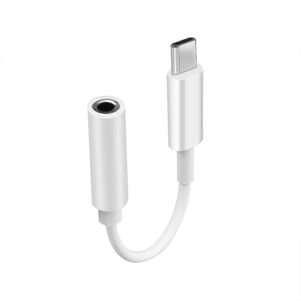 Adaptateur Audio Auxiliaire Usb-c Vers Prise Casque 3,5 Mm Pour Huawei P20 P30 Pro Xiaomi - Noir (blanc)