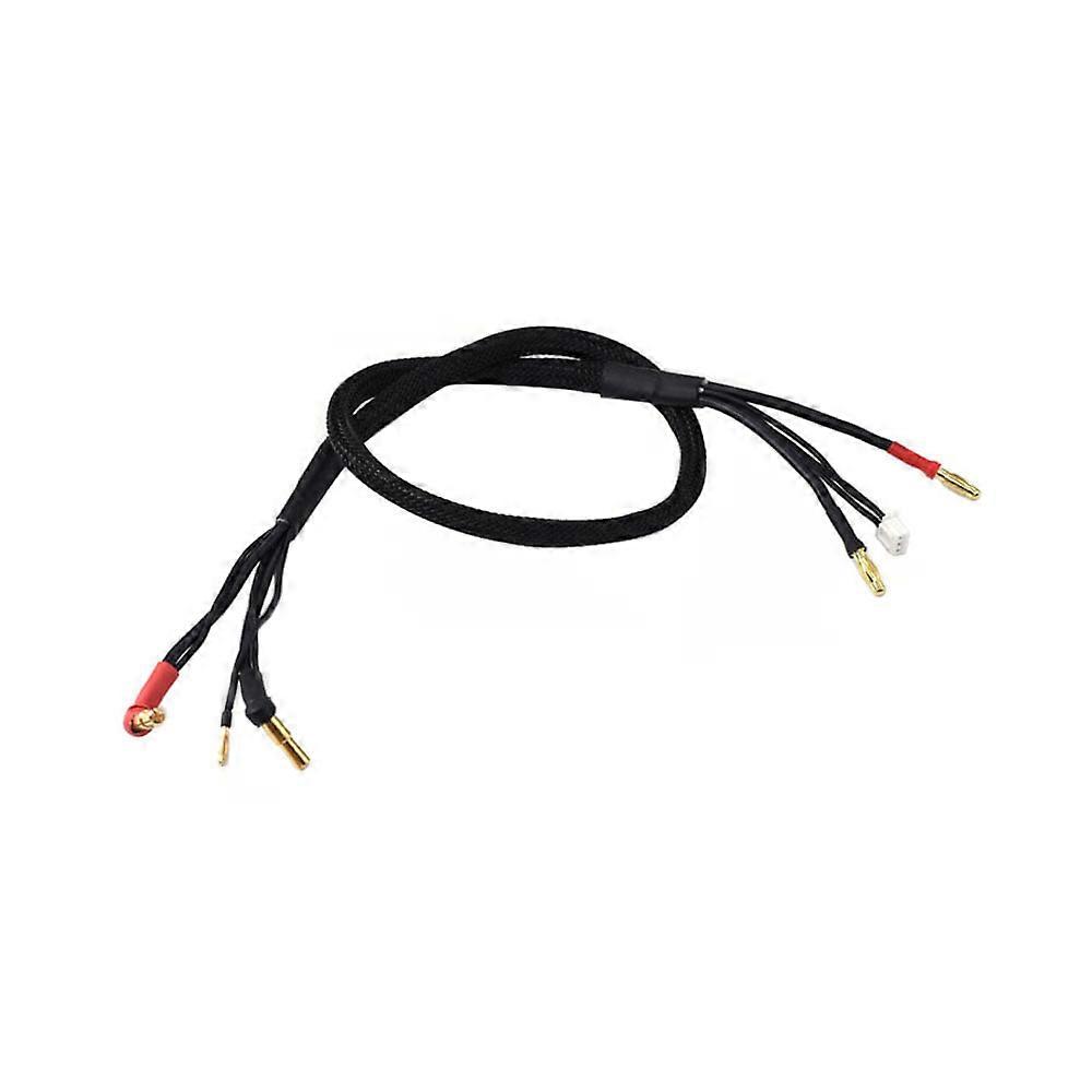 Câble De Charge Équilibré 2s Avec Fiches Bananes 2 Mm, Connecteurs Multiples 4 Et 5 Mm, Fil Noir 12 Awg, Longueur 600 Mm
