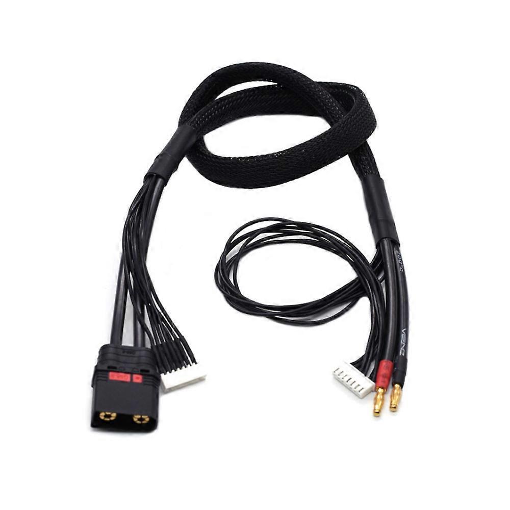 Câble De Charge D'Équilibrage 6s Qs8 900 Mm, Connecteur Multiple 4 Mm, Fil Noir 10 Awg 700 Mm