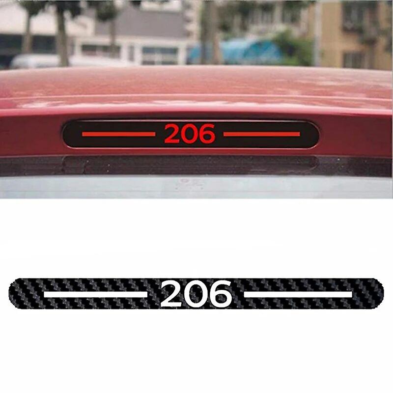 Pour Peugeot 206 Peugeot 307 Autocollant Vinyle Style Automobile Autocollant De Frein En Fibre De Carbone Autocollants De Feux De Freinage Arrière Style Automobile ( B )