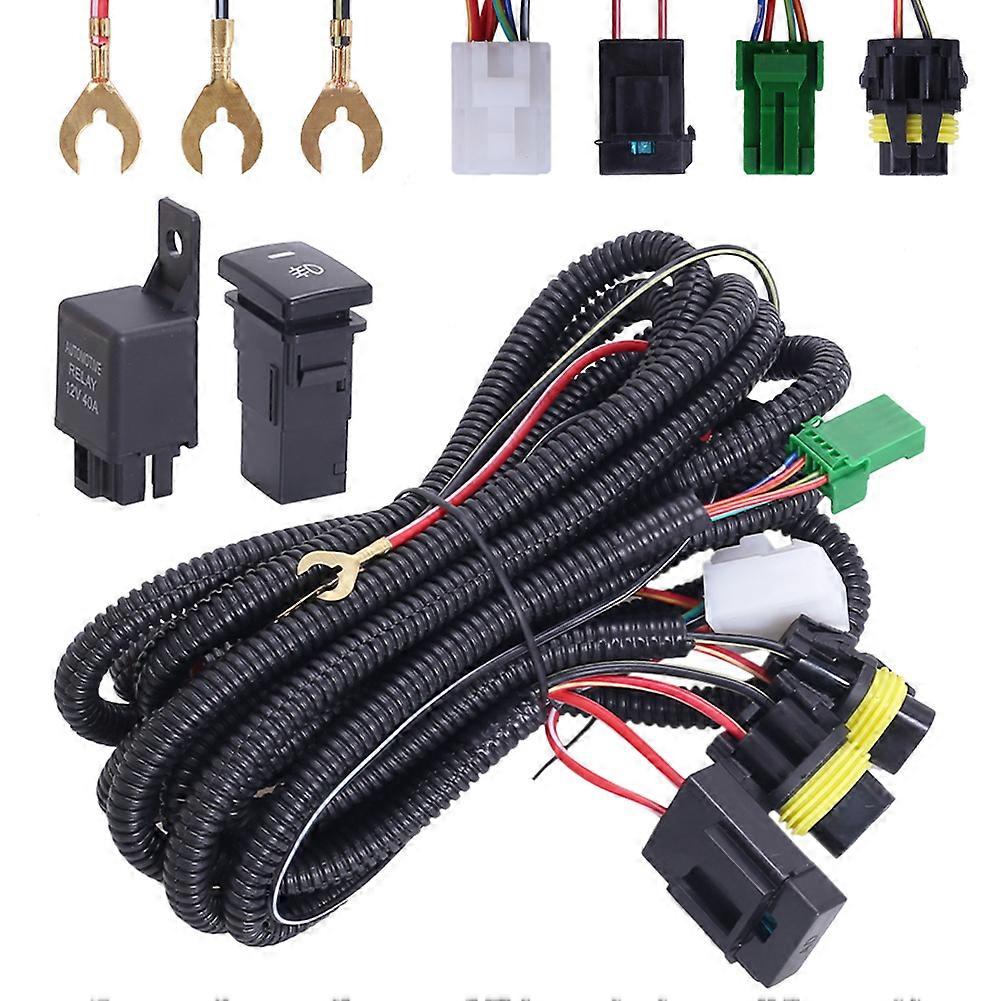 Faisceau De Câblage Pour Feux Antibrouillard De Voiture, Prise, Fil, Indicateur Led, Interrupteur Marche/arrêt, Relais 12 V 40 A Pour Accessoires Professionnels Toyota