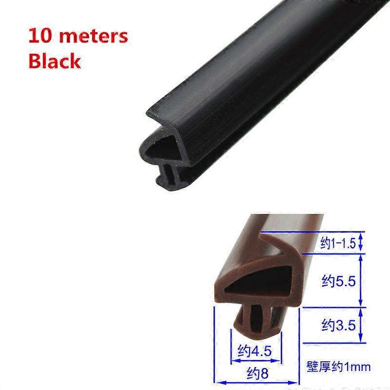 Bandes D'Étanchéité Epdm 10m Pour Portes/fenêtres En Aluminium, Isolation Phonique Étanche (mk004-noir)