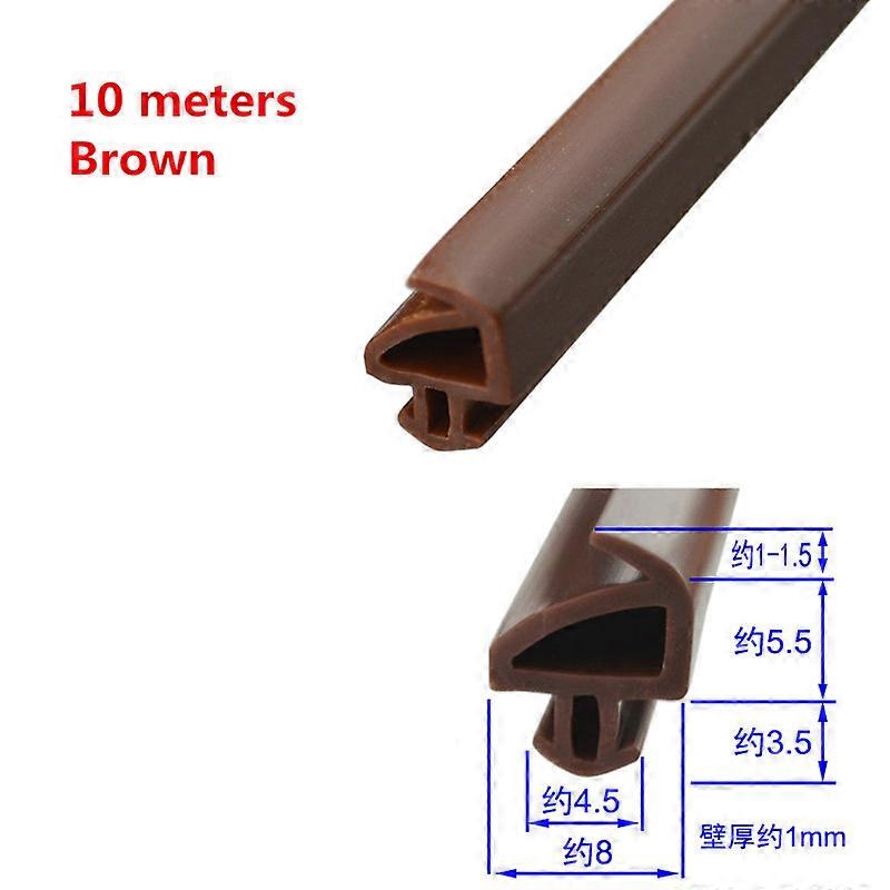 Bandes D'Étanchéité Epdm 10m Pour Portes/fenêtres En Aluminium, Isolation Acoustique (mk004-brun)