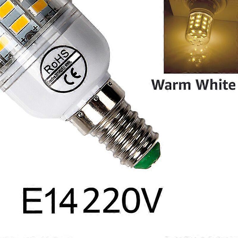 Lot De 6 Ampoules Led E27 E14 220v (24, 36, 48, 56, 69, 72 Led) / 240v (blanc Chaud) Pour La Décoration Intérieure.