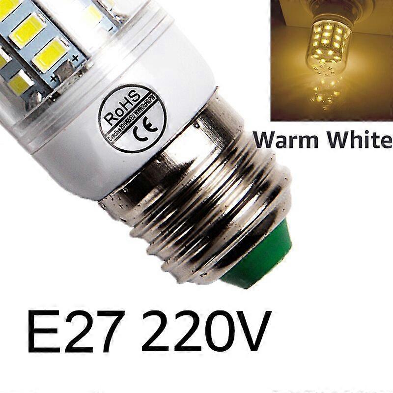 Lot De 6 Ampoules Led E27/e14, 220 V, 24, 36, 48, 56, 69, 72 Led (compatibles 240 V), Pour La Décoration Intérieure. 24 Led (e27 Blanc Chaud, 72 Led).