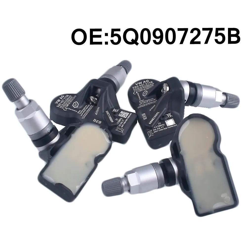 Lot De 4 Capteurs De Pression De Pneus Étanches (tpms) Pour Skoda Citigo, Fabia, Octavia, Karoq, Rapid, Roomster, Superb, Yeti Et Kodiaq