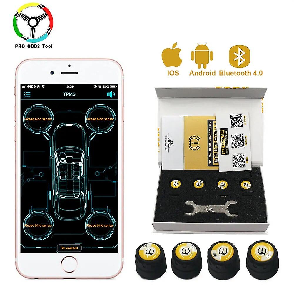 Nouveau Capteur De Pression Des Pneus Externe Universel Tpms Bluetooth 4.0 V11b Compatible Ios Et Android