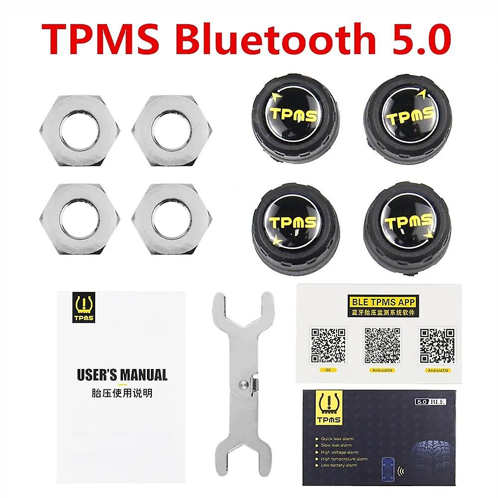 Système De Surveillance De La Pression Des Pneus Tpms Bluetooth 4.0 Universel Externe, Capteur De Pression Des Pneus, Installation Facile Pour Android/ios (bluetooth 5.0)