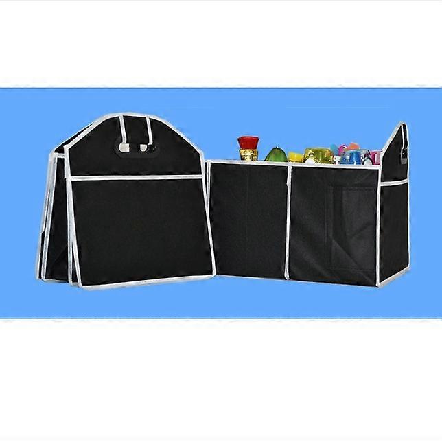 Organisateur De Coffre De Voiture Pliable, Sac De Rangement En Tissu Non Tissé, Boîte De Rangement, Décoration Pour Voiture (noir)