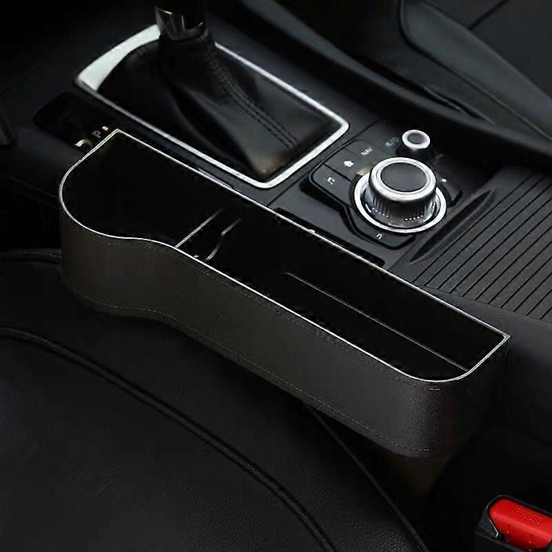 Paire De Boîtes De Rangement Pour Siège Auto, Compartiments Pour Portefeuille Et Téléphone (côté Gauche Noir)