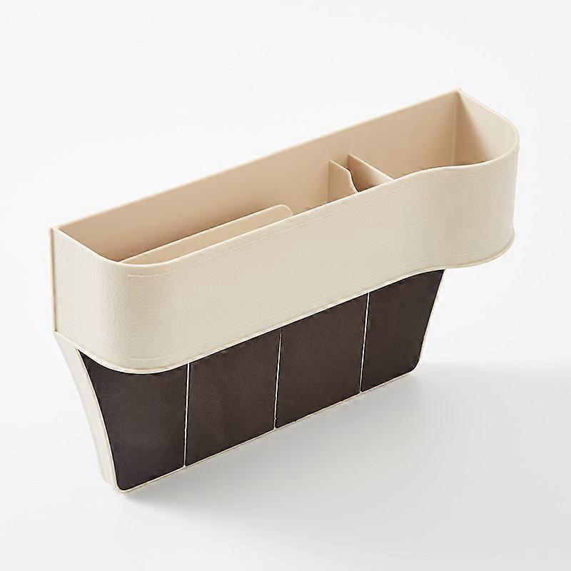 Paire De Boîtes De Rangement Pour Siège Auto, Compartiments Pour Portefeuille Et Téléphone (beige, Côté Droit)