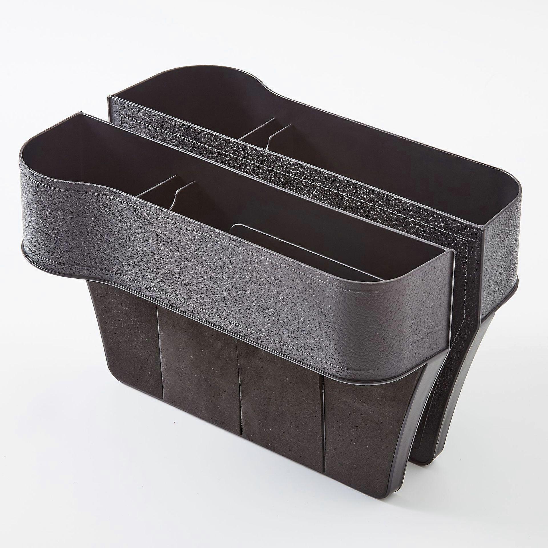 Paire De Boîtes De Rangement Pour Siège Auto, Compartiments Pour Portefeuille Et Téléphone (noir)