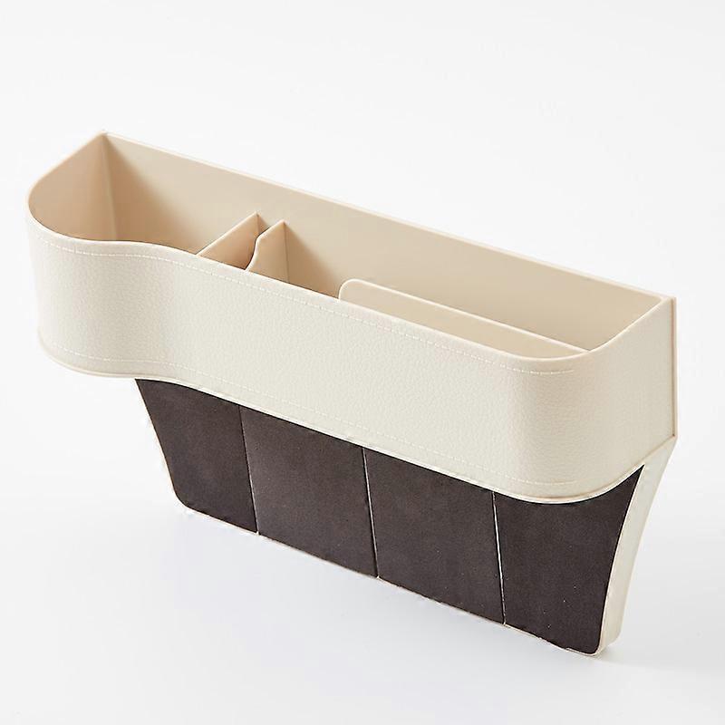 Paire De Boîtes De Rangement Pour Siège Auto, Compartiments Pour Portefeuille Et Téléphone (beige, Côté Gauche)