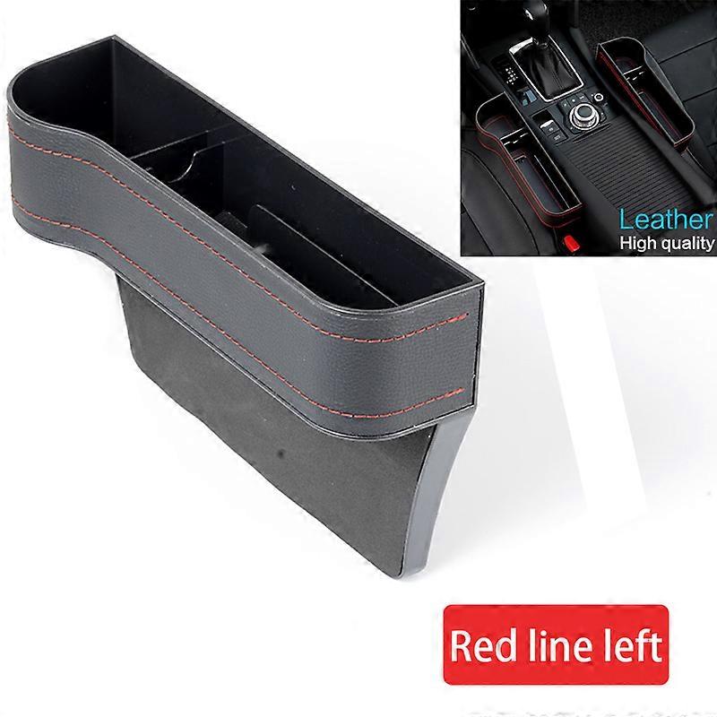 Paire De Boîtes De Rangement Pour Siège Auto, Compartiments Pour Portefeuille Et Téléphone (cuir Noir, À Gauche)