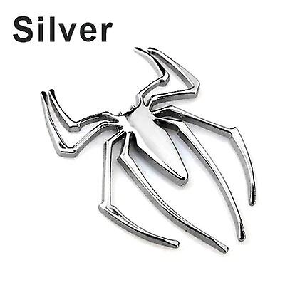 Emblème Araignée En Métal 3d Chromé, Autocollant Décoratif Universel Pour Voiture, Or, Argent, Noir, Accessoires De Style Automobile (d)