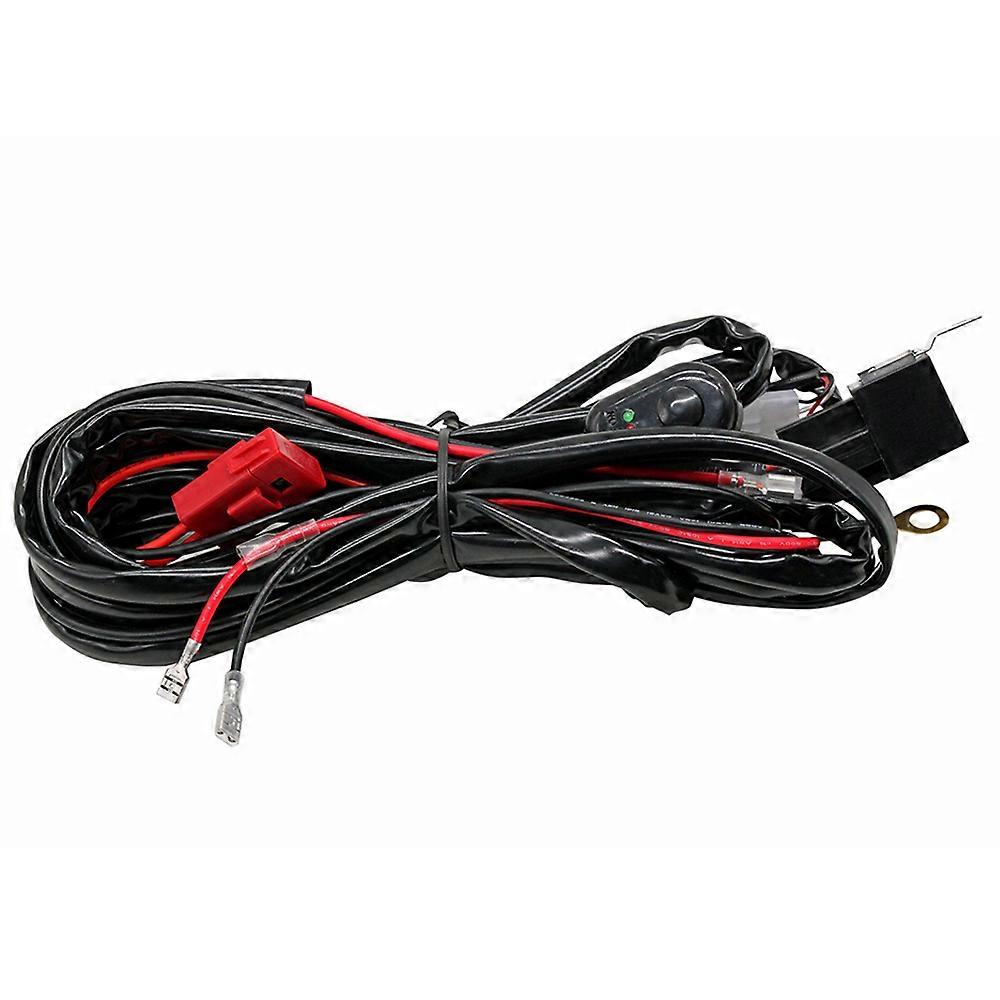 Kit De Câblage Pour Barre Lumineuse Led De Voiture, Comprenant Un Faisceau De Câbles, Un Relais Et Un Boîtier De Fusibles (3 M, 12 V/24 V, 40 A) Pour Éclairage De Travail Led Tout-terrain.