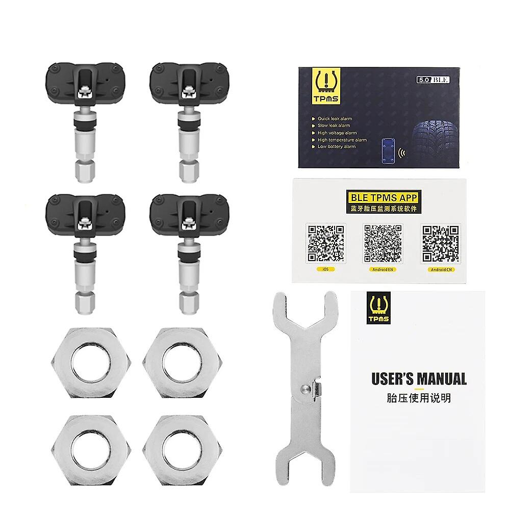 Système De Surveillance De La Pression Des Pneus Tpms (bluetooth 5.0 Intégré) Pour Motos, Compatible Android/ios.