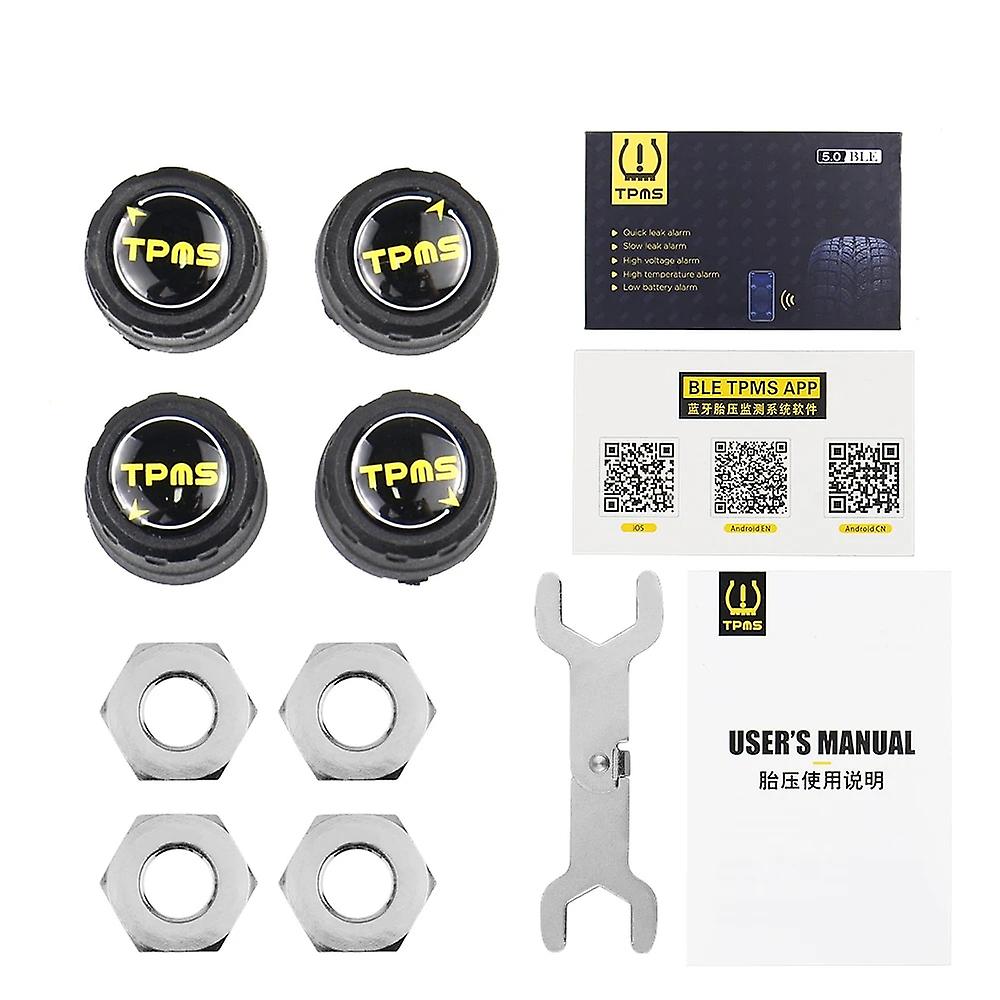 Système De Surveillance De La Pression Des Pneus Tpms (bluetooth 5.0) Pour Moto, Compatible Android/ios (boîtier Externe Bt5.0).