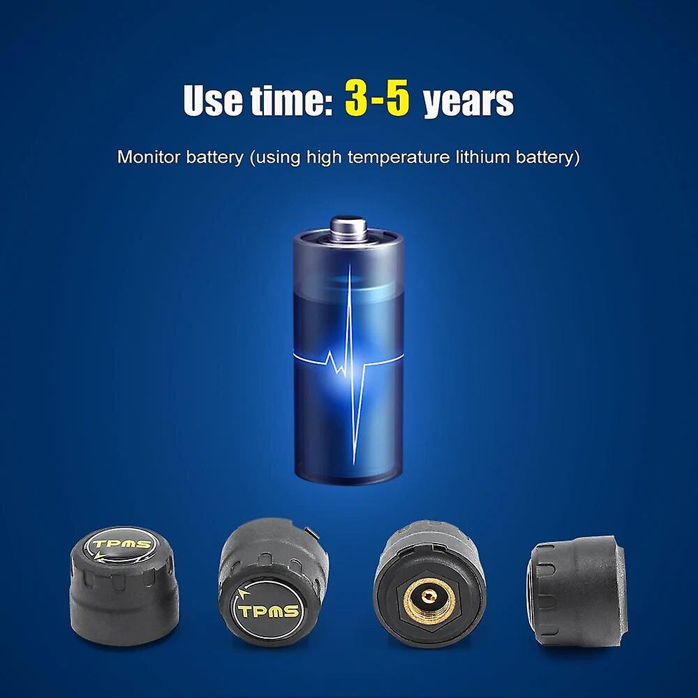 Système De Surveillance De La Pression Des Pneus Tpms Bluetooth 5.0 Pour Voiture Et Moto, Alarme, Manomètre De Pression Des Pneus, Capteur Pour Android/ios (bt4.0 Pour Moto)