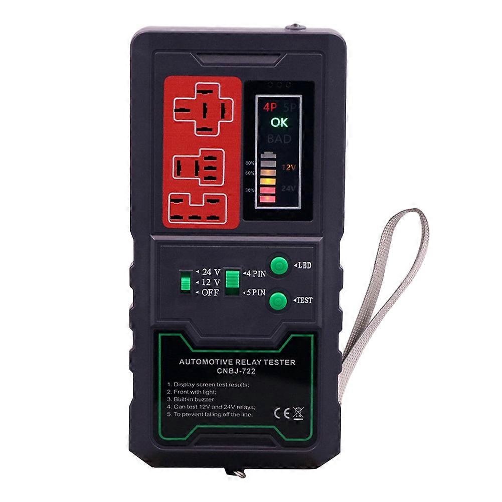 Testeur De Relais Électronique Pour Batterie De Voiture 12v/24v Avec Indicateur Led Et Alimentation Par Batterie