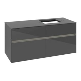 V&B Waschtischunterschrank Collaro 120x54,8x50cm, WT r, LED 8,8 W, glo Gr