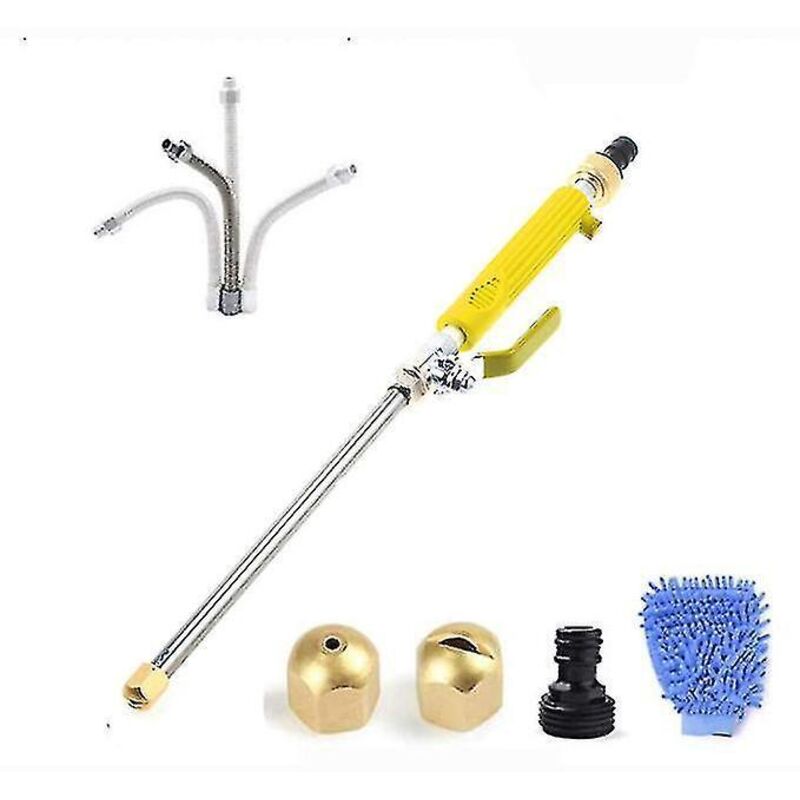 Set Mit 6 Hochdruck-spritzpistolen Für Garten- Und Auto-hochdruckreiniger (gelb)