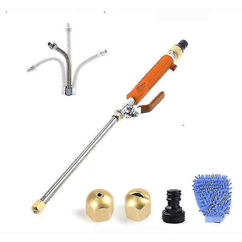 Set Mit 6 Hochdruck-spritzpistolen Für Garten- Und Auto-hochdruckreiniger (orange)