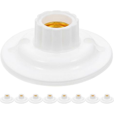 Packung Mit 10 Schraubfassungen Für Glühbirnen – 11,2 X 11,2 X 4 Cm – Weiß