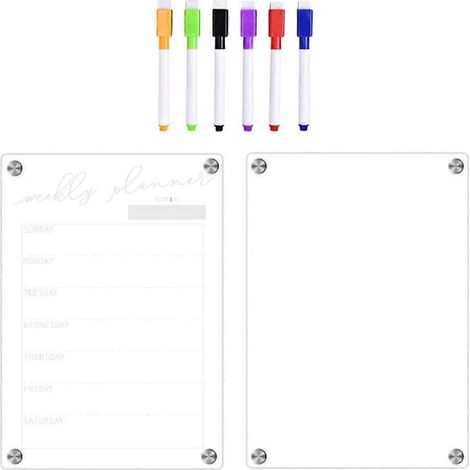 Transparente Magnetische Whiteboard-tafel Für Wochenplaner, Acryl – 29,7 X 21 X 0,2 Cm
