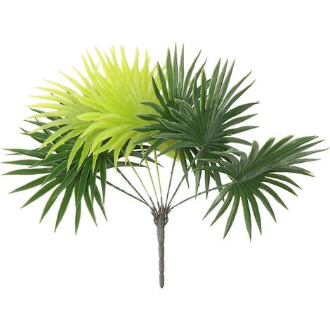 Künstliche Palmenblätter Aus Kunststoff, Grün Und Gelb, Für Blumendekorationen Und Gestecke (bonsai-materialien). – 40 X 30 Cm – Grün Und Gelb