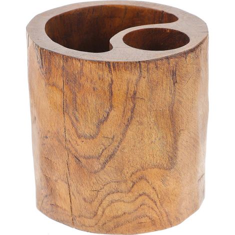 Stiftehalter Aus Holz, Dekorativer Bleistifthalter, Aufbewahrungsbox Für Schreibwaren – 10,00 X 10,00 X 10,00 Cm