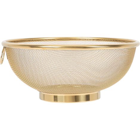 Edelstahl-sieb Mit Feinem Netzgewebe – 20 X 20 Cm – Gold