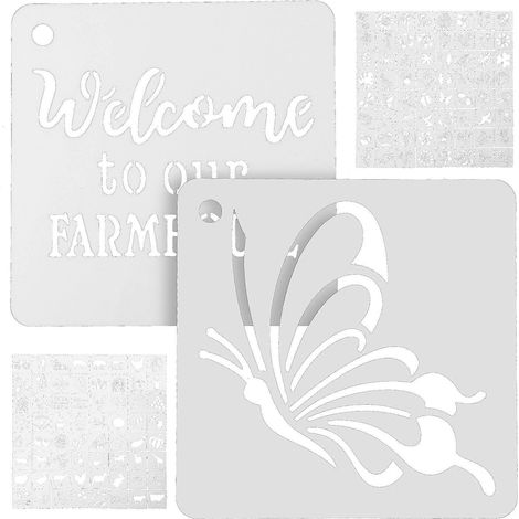 128 Malschablonen, Blumenschablonen, Bastelschablonen Mit Bauernhofmotiven, Scrapbooking-zeichenvorlagen