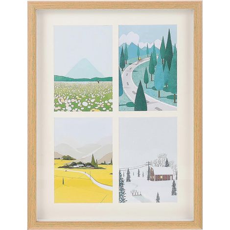 Holzbilderrahmen, Collage-rahmen, Praktischer Bilderrahmen Für Tisch Oder Wand – 39 X 29 Cm – A