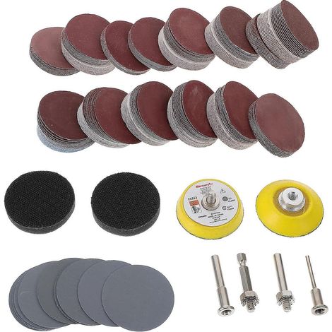 Set Aus Schleifscheiben Und -pads Für Bohrmaschinen, Schleifmaschinen Und Rotationswerkzeuge – Industrielle Schleifpads – 5 X 5 Cm